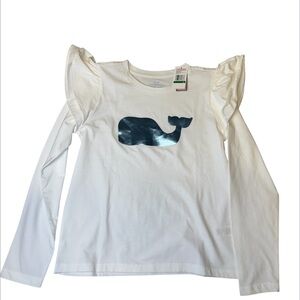 NWT Vineyard Vines Girls Long Sleeve Whale Tee - Size L (14-16)